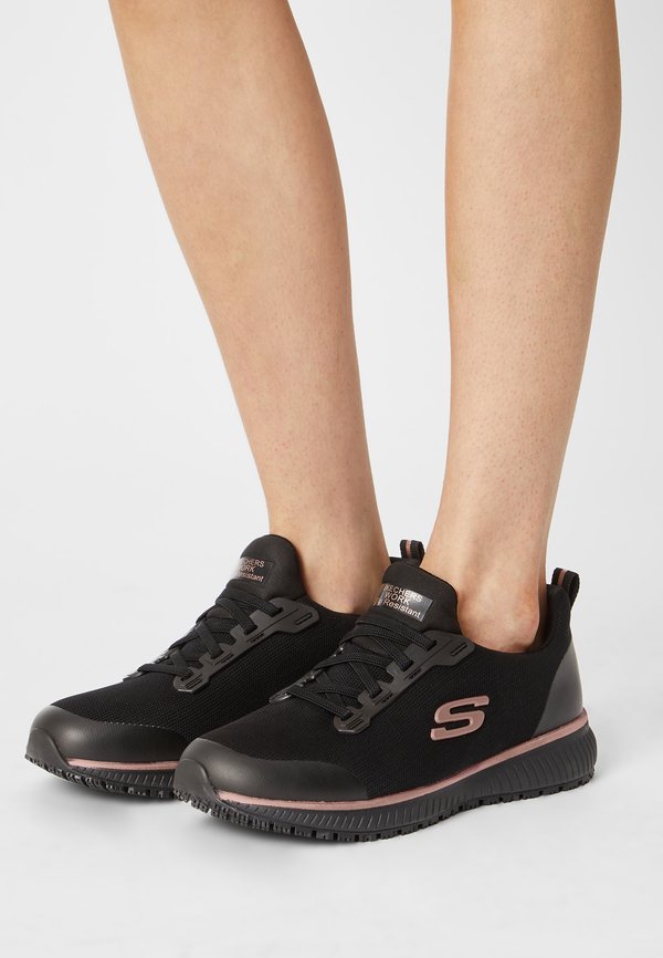 Skechers SQUAD  - Trainers - black/rose gold
