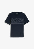 TOM TAILOR TOM TAILOR T-SHIRT T-SHIRT MIT INSIDE-OUT PRINT - Print T-shirt - sky captain blue