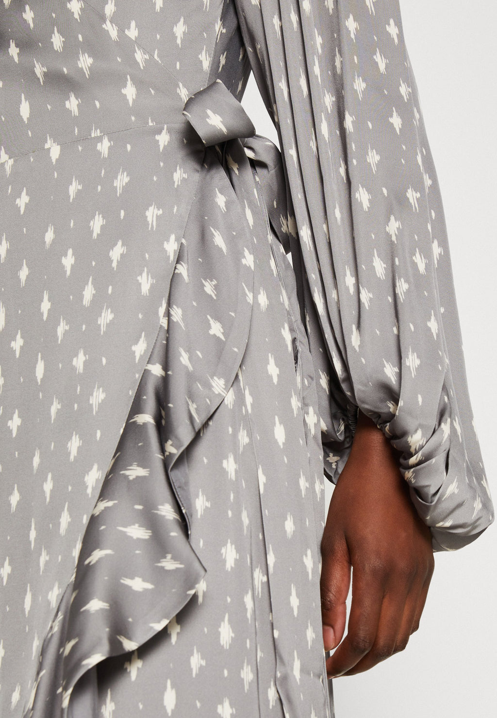 Malina PRINTED WRAP MIDI DRESS