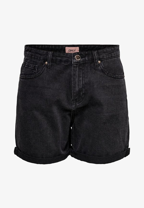 ONLY JEANSSHORTS REGULAR FIT - Denim shorts - black