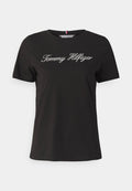 Tommy Hilfiger SCRIPT REGULAR - Print T-shirt - black