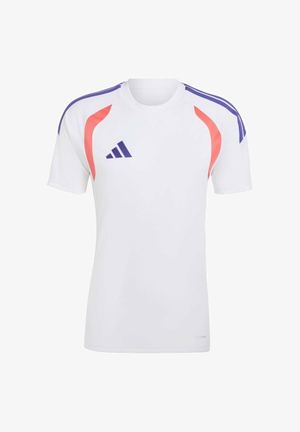 adidas Performance Sports T-shirt - white   pure purple   semi turbo