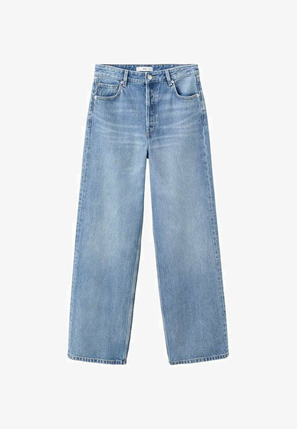 Mango Relaxed fit jeans - blue
