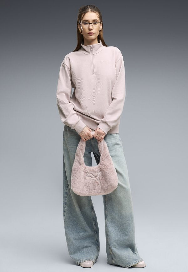 Puma ESS ELEVATED STANDARD HALF-ZIP - Sweatshirt - misty pink