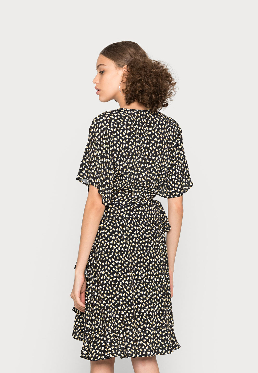 Colourful Rebel TELSI GRAPHIC LEAF WRAP DRESS