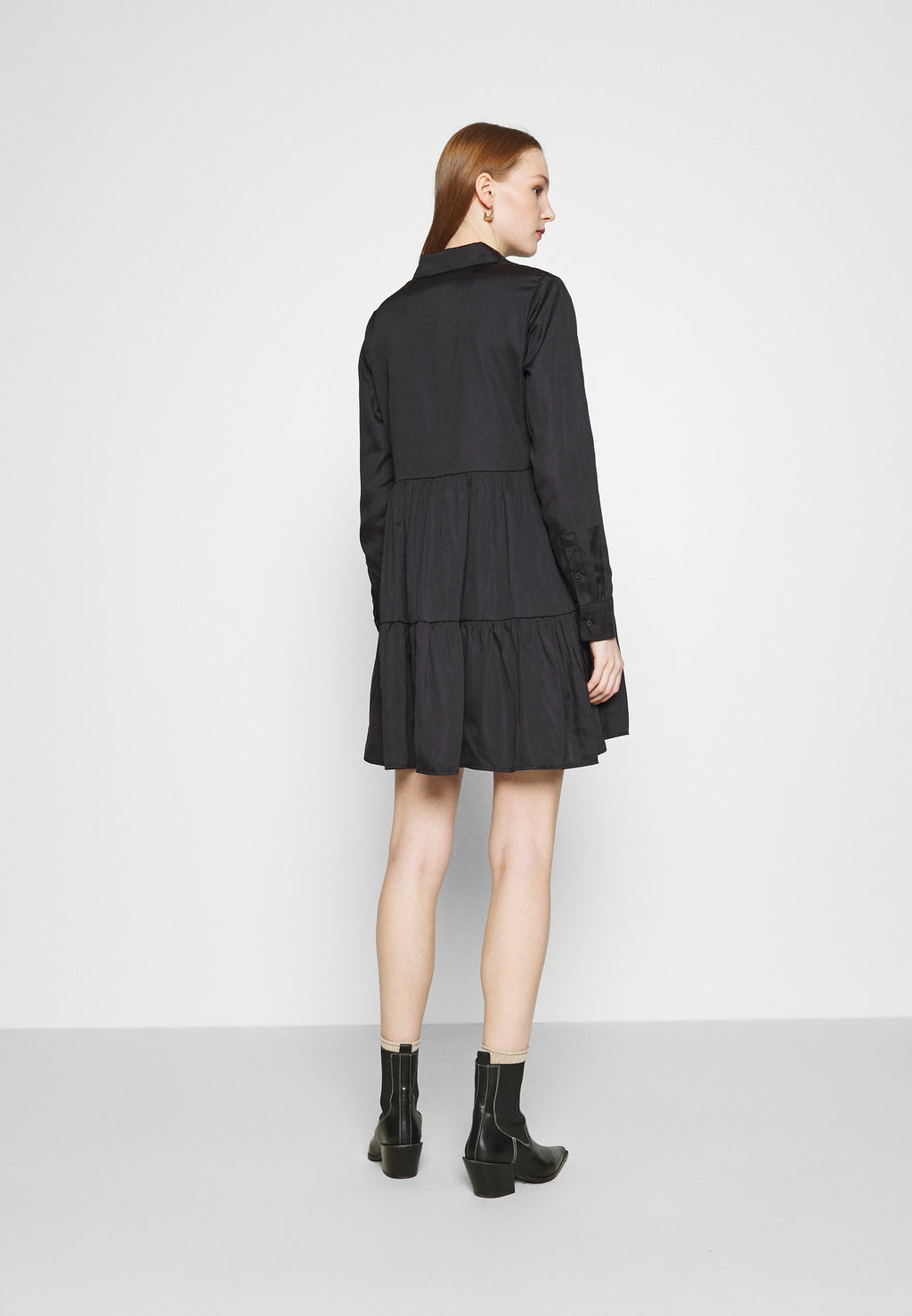 NU-IN RAISED WAIST SMOCK DRESS