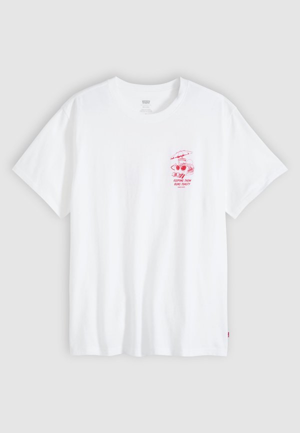 Levi's® RELAXED FIT TEE - Print T-shirt - fresh white plus