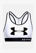 Under Armour MID KEYHOLE GRAPHIC - High support sports bra - white
