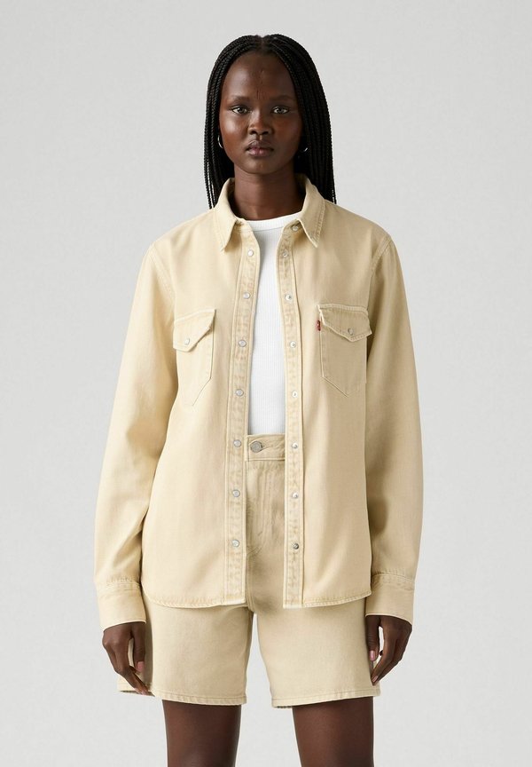 Levi's® ICONIC WESTERN - Button-down blouse - spacey brown rice to