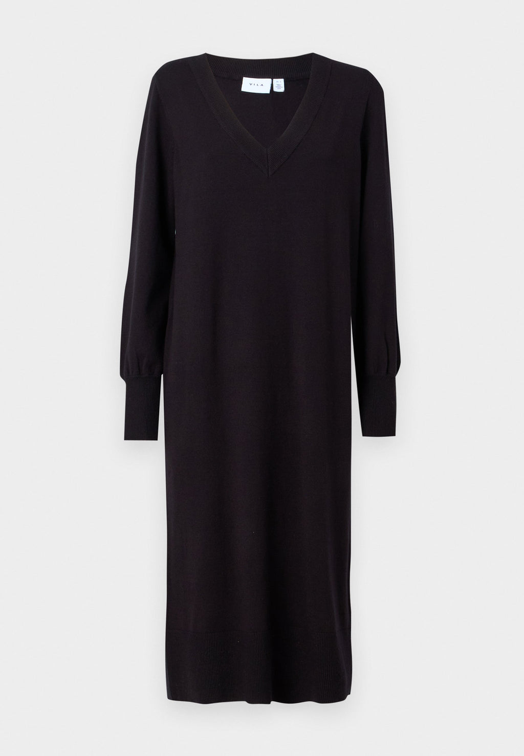 VILA VIAMANDA LONG V NECK DRESS