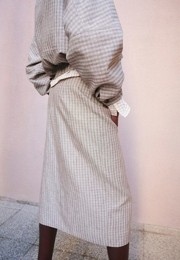Mango A-line skirt - light grey