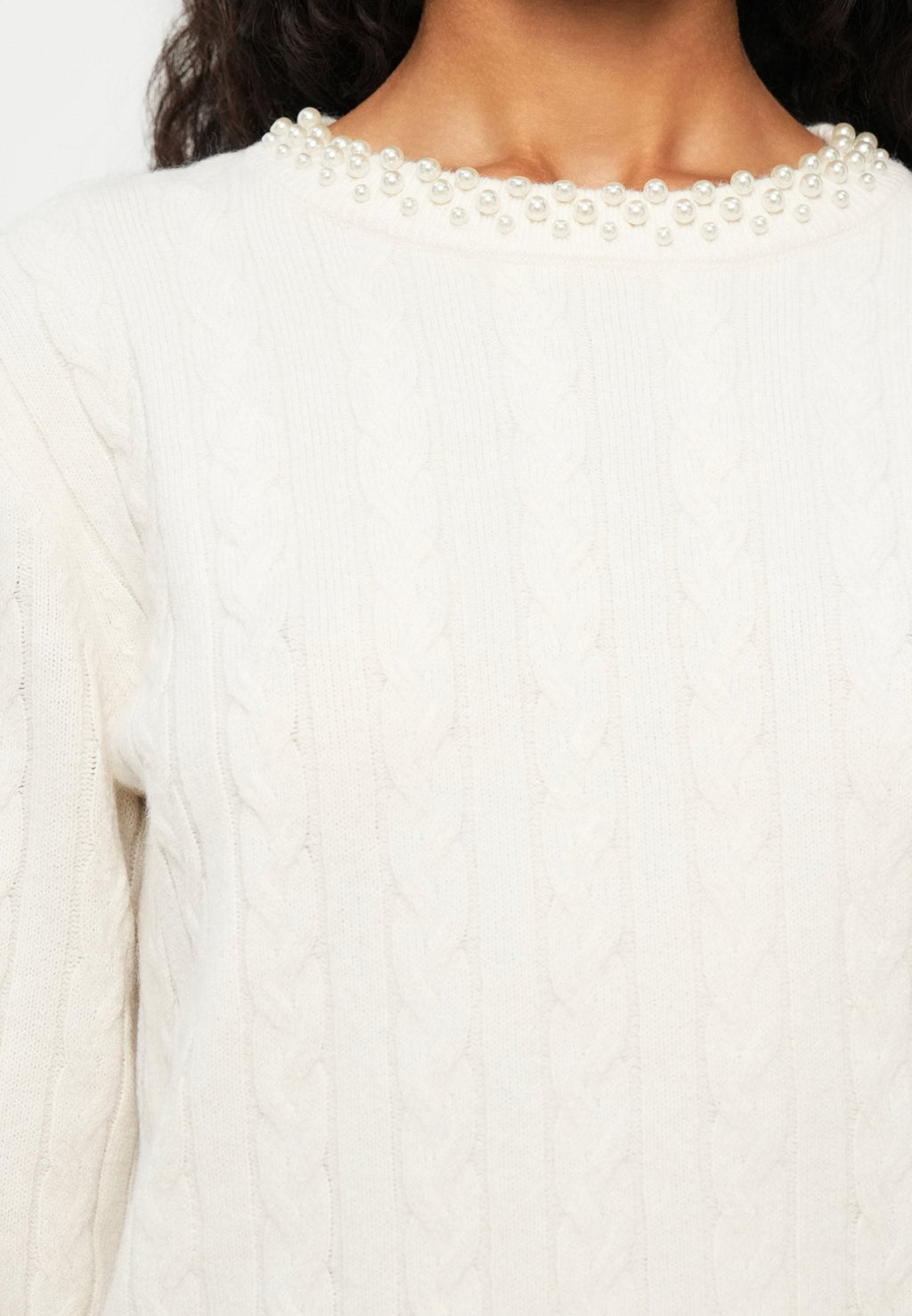 Vero Moda VMLUNA CABLE PEARL PULLOVER