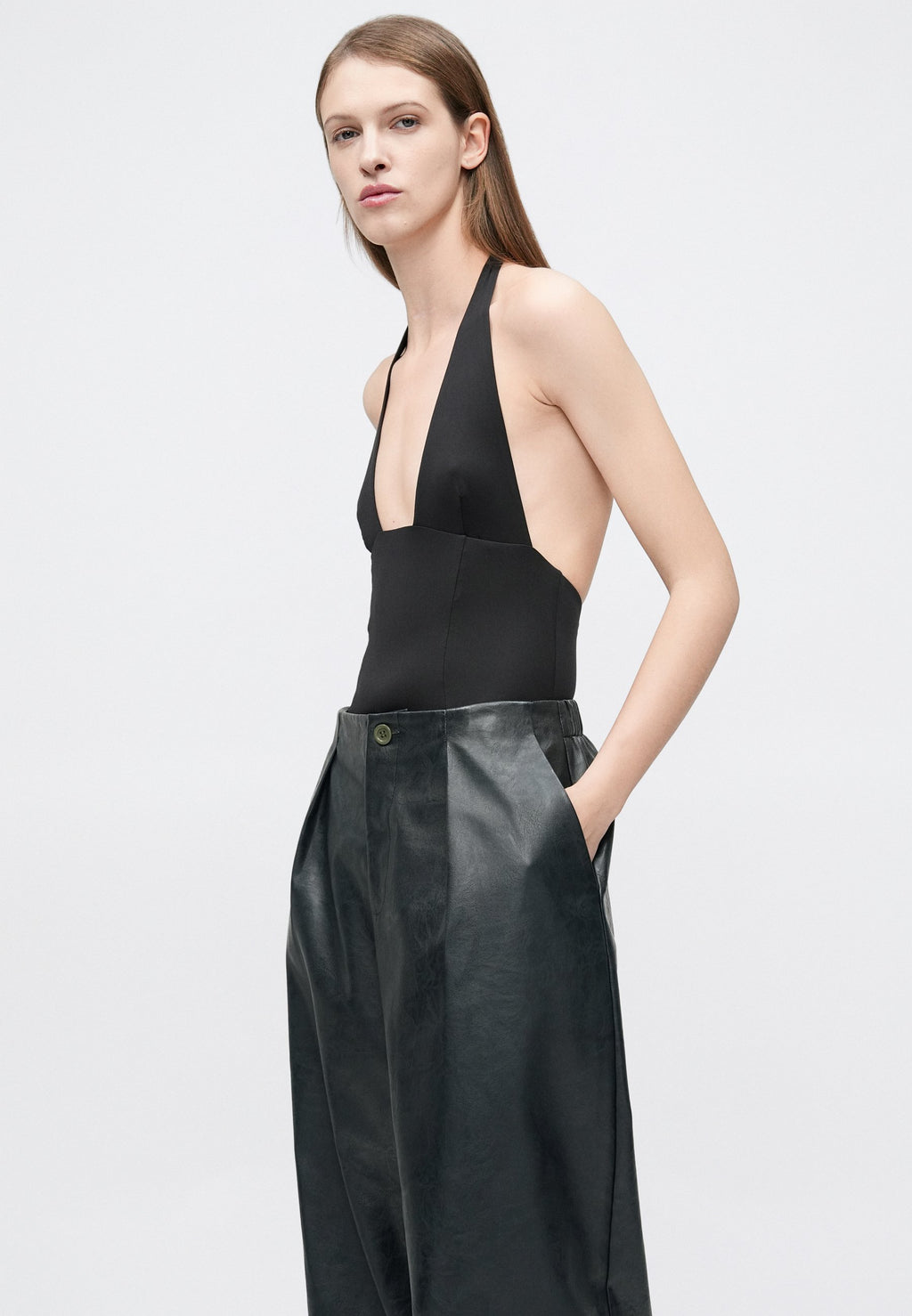 KIKI DE MONTPARNASSE ECHAUFFE HALTER BODYSUIT