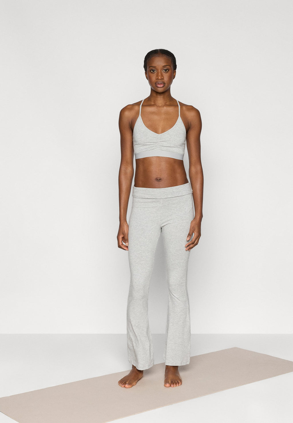 Even&Odd active FLARED LOW RISE LEGGINGS WITH FOLD OVER WAISTBAND