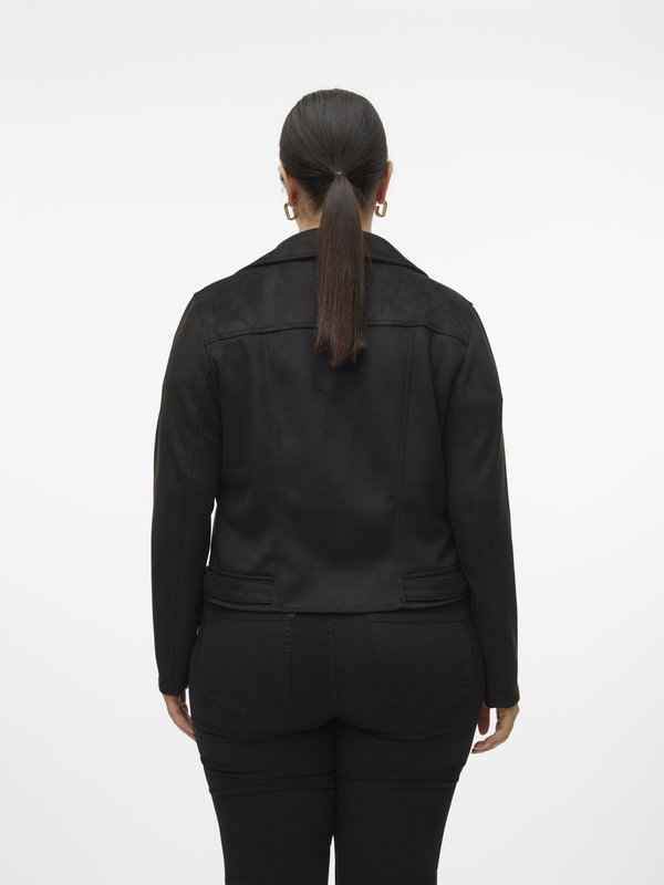 Vero Moda Curve VMCJOSE SHORT JACKET NOOS CUR - Faux leather jacket - black