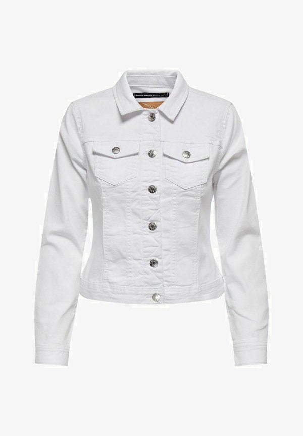 ONLY ONLWONDER JACKET - Denim jacket - white