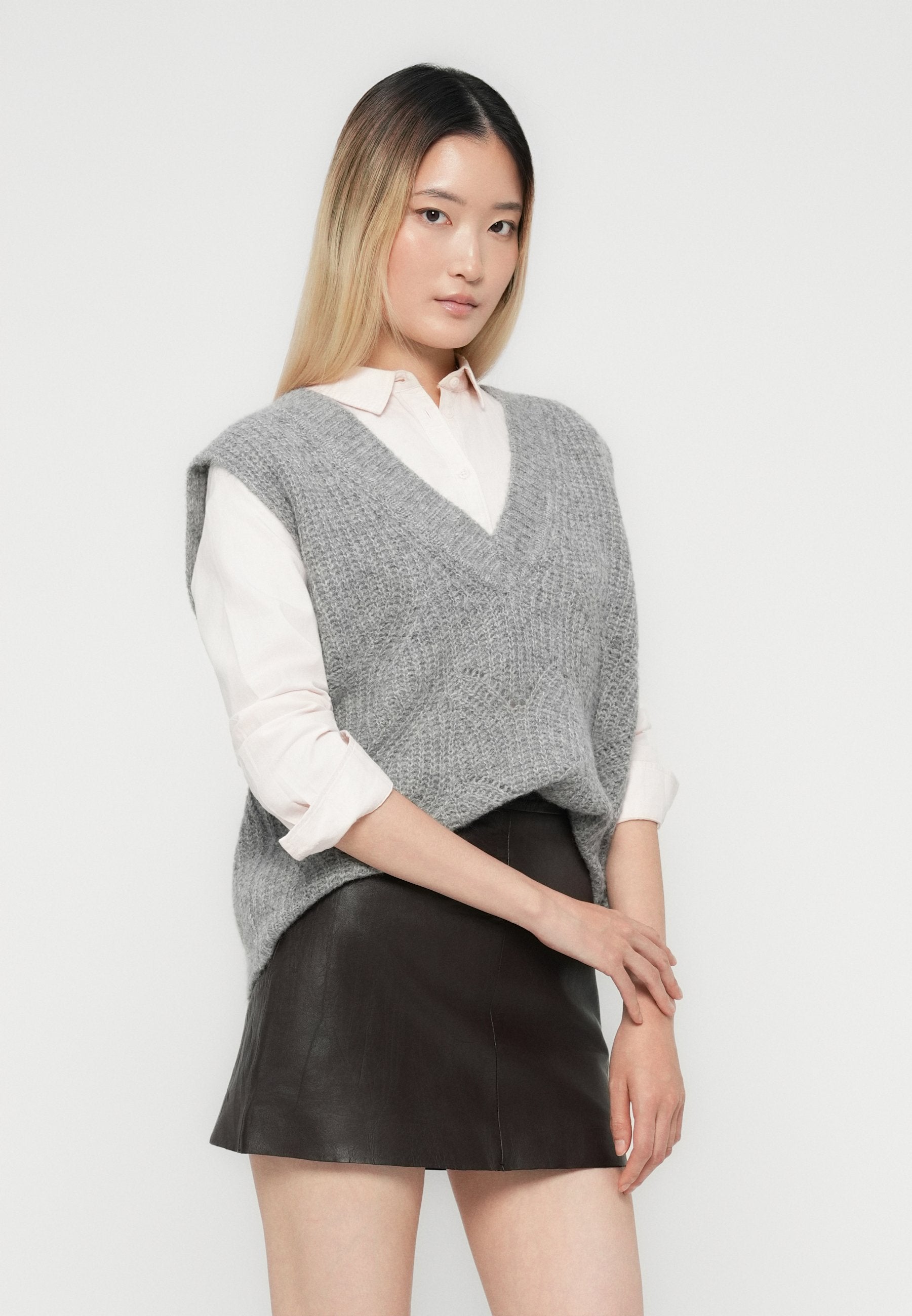 Selected Leather mini high waisted