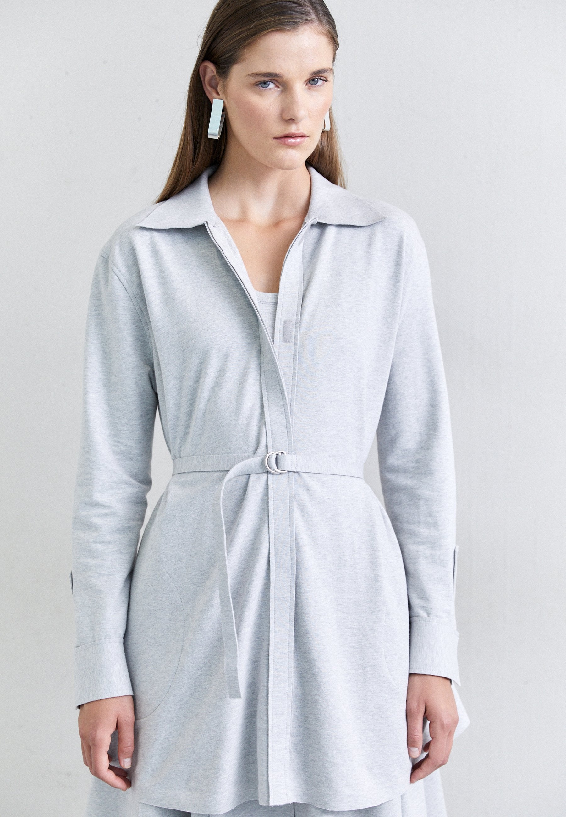 Norma Kamali BOYFRIEND LINE MINI DRESS