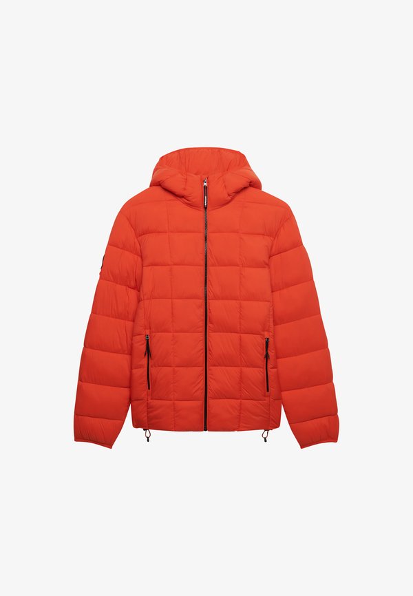 Superdry & Co HOODED BOX QUILT FUJI LITE  - Winter jacket - peak orange