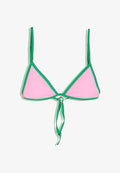 Bershka CONTRAST TRIANGLE - BIKINI TOP - Bikini top - light pink
