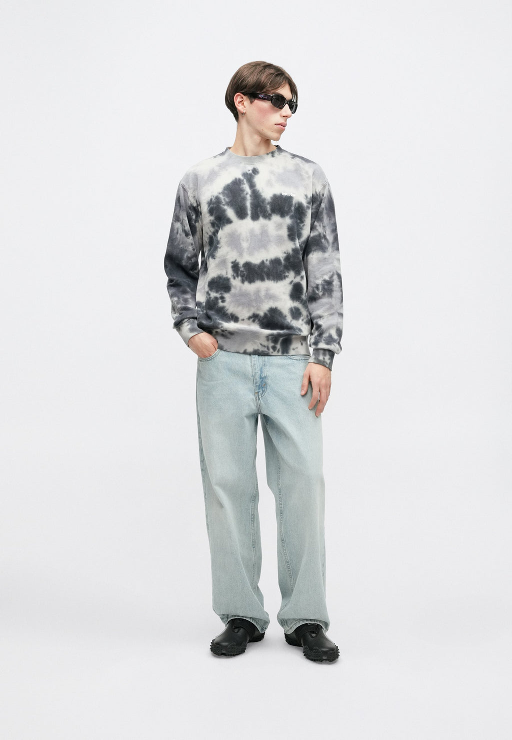 HUF TIE DYE LOGO CREW UNISEX