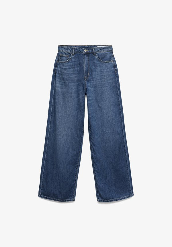 Vero Moda VVMRAE HW WIDE JEANS MIX - Relaxed fit jeans - medium blue denim