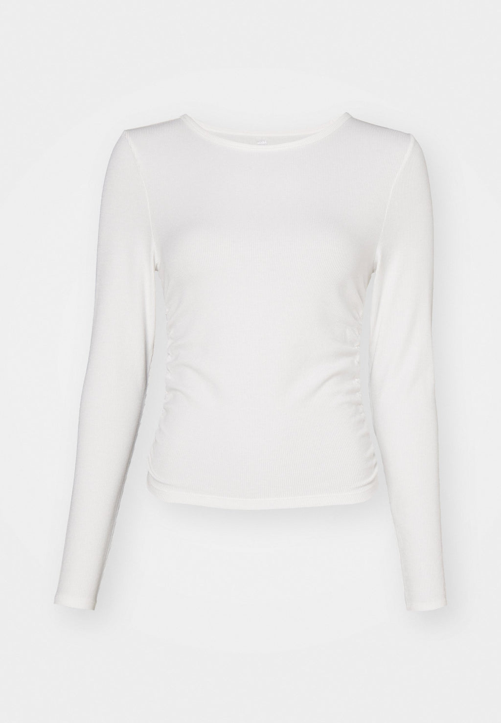 DKNY LONG SLEEVE CREW WITH SIDE RUCHING