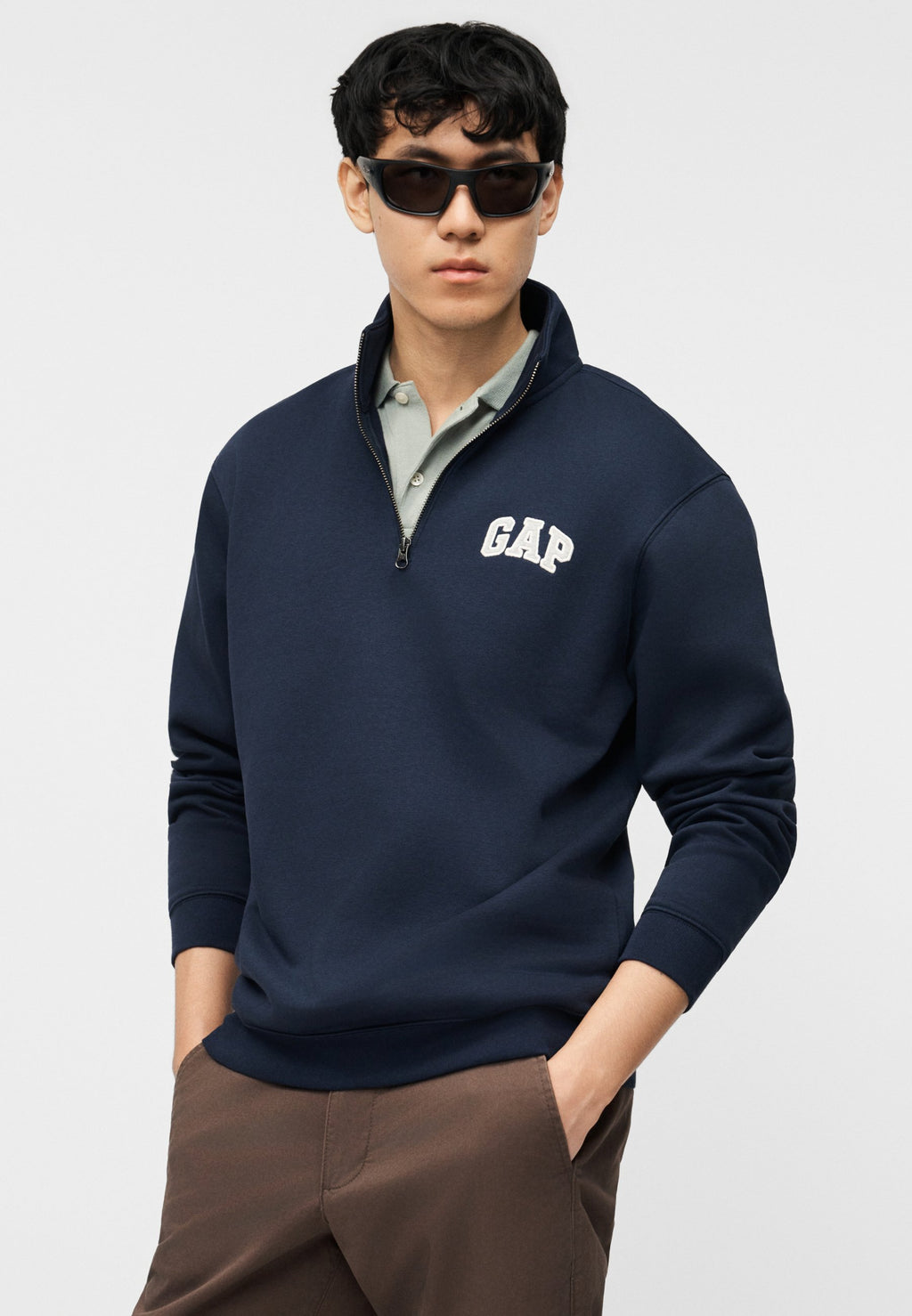 GAP HERITAGE ZIP MOCK