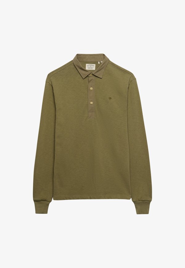 Superdry & Co SUPERDRY CLASSIC PREPPY LONG SLEEVED TOP.. - Polo shirt - silver sage