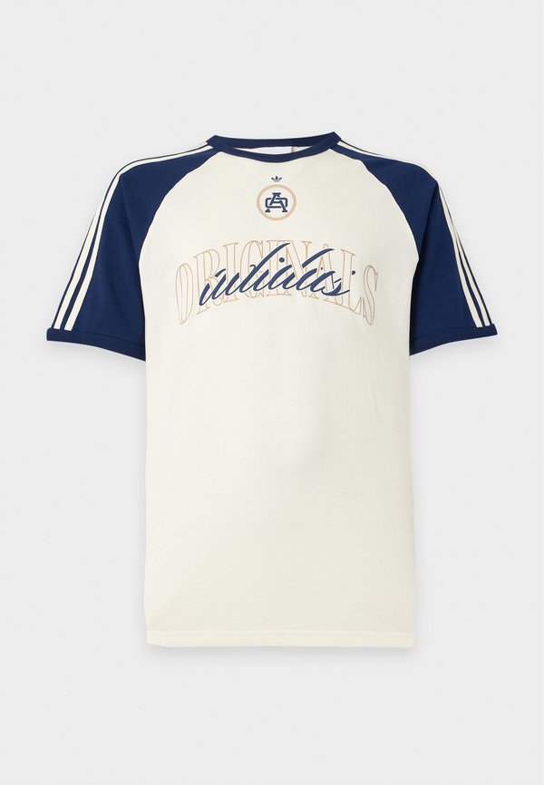 adidas Originals BASEBALL TEE UNISEX - Print T-shirt - off-white/dark blue