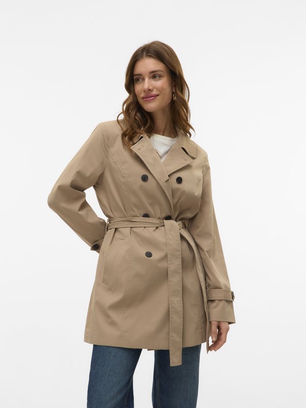 Vero Moda VMCHELSEA OLIVIA - Trenchcoat - silver mink