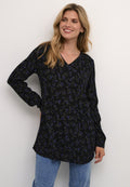 Kaffe KAAMBER V-NECK LS PRINTED