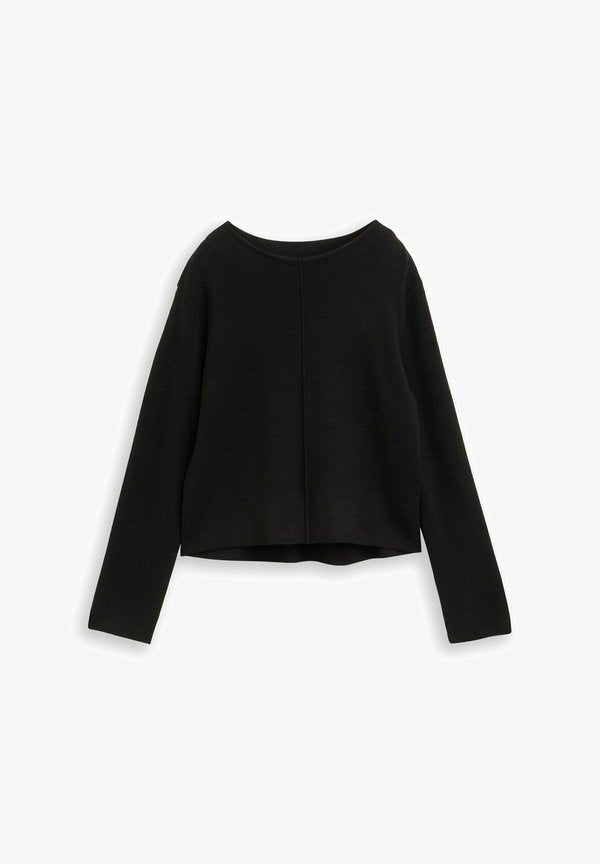 TOM TAILOR PULLOVER CROPPED MIT STEHKRAGEN - Jumper - deep black