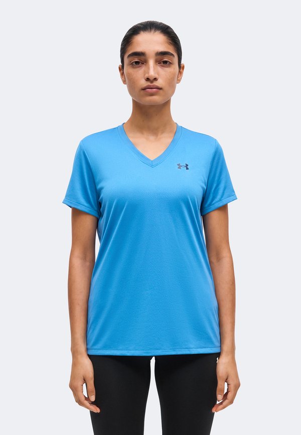 Under Armour TECH - Sports T-shirt - aegean blue/blackout navy
