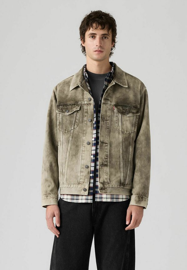 Levi's® RELAXED FIT TRUCKER - Denim jacket - wash it out rinse t - greens