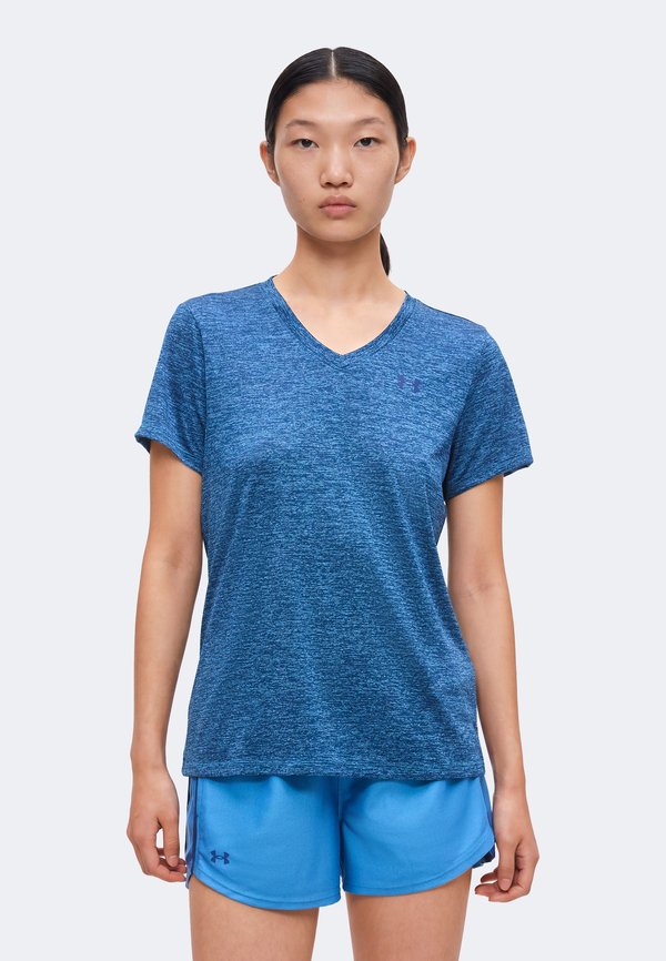 Under Armour TECH TWIST - Sports T-shirt - aegean blue/blackout navy