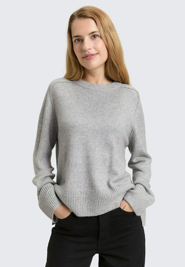 TOM TAILOR TOM TAILOR PULLOVER - Jumper - medium silver grey melange
