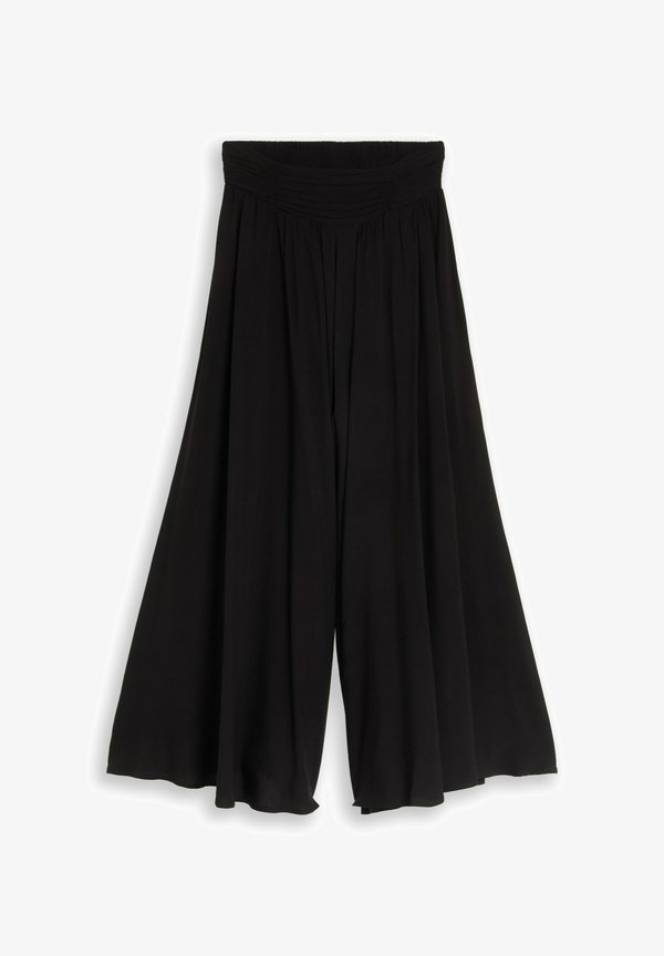 TOM TAILOR HIGH WAIST CULOTTE HOSENROCK - Trousers - deep black