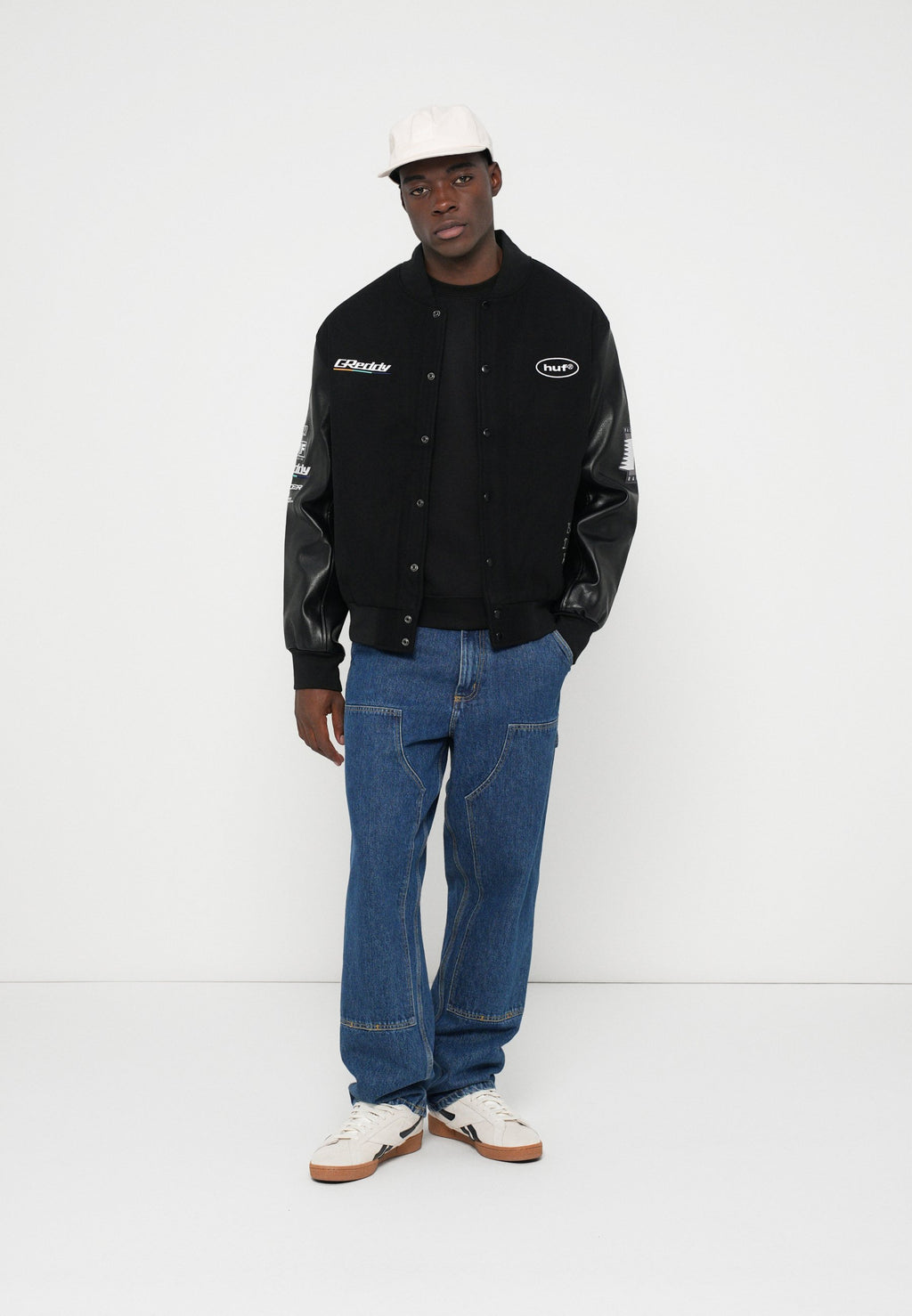 HUF GREDDY VARSITY JACKET UNISEX