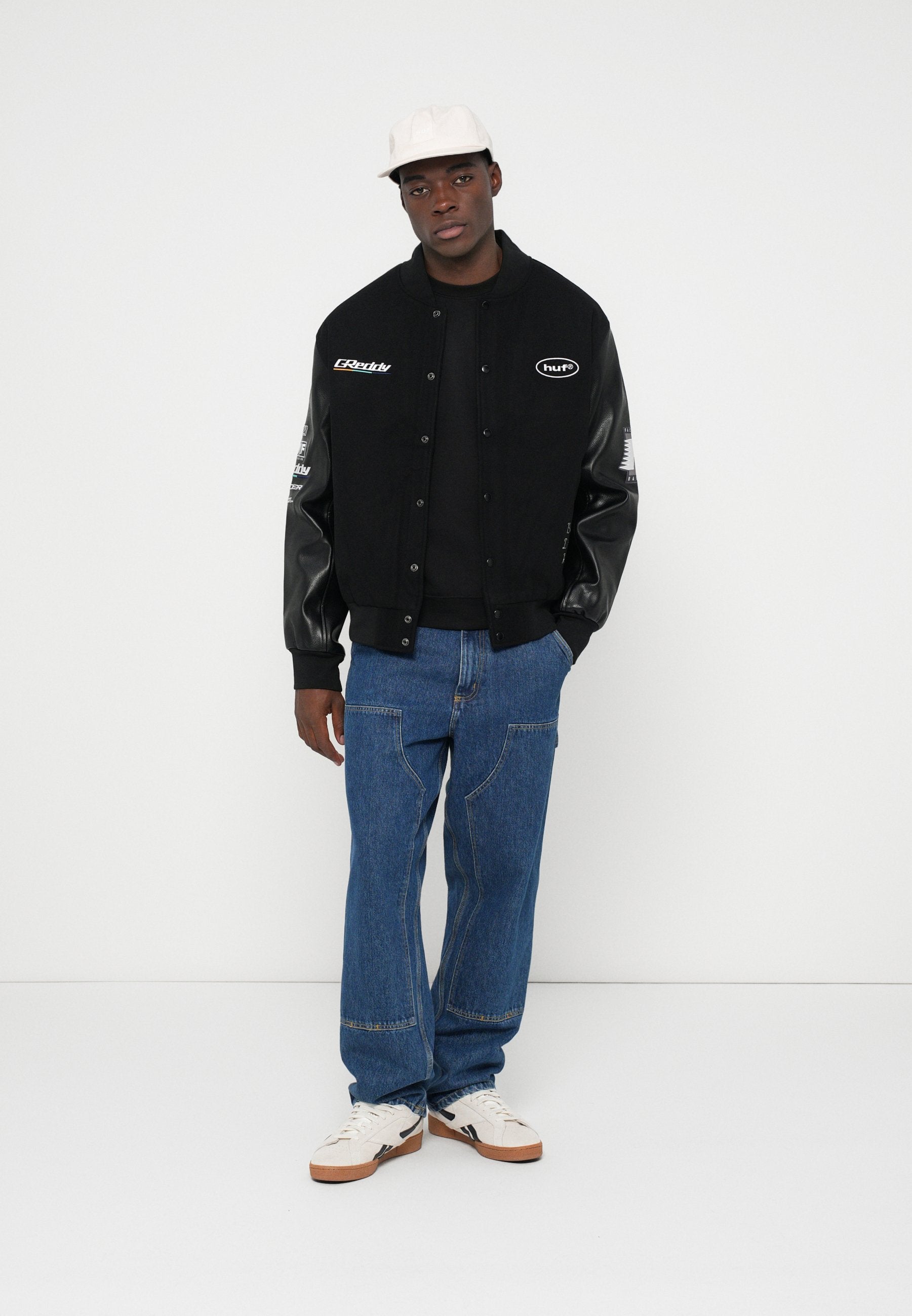 HUF GREDDY VARSITY JACKET UNISEX