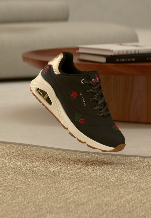 Skechers UNO - Trainers - black/rose/chamagne