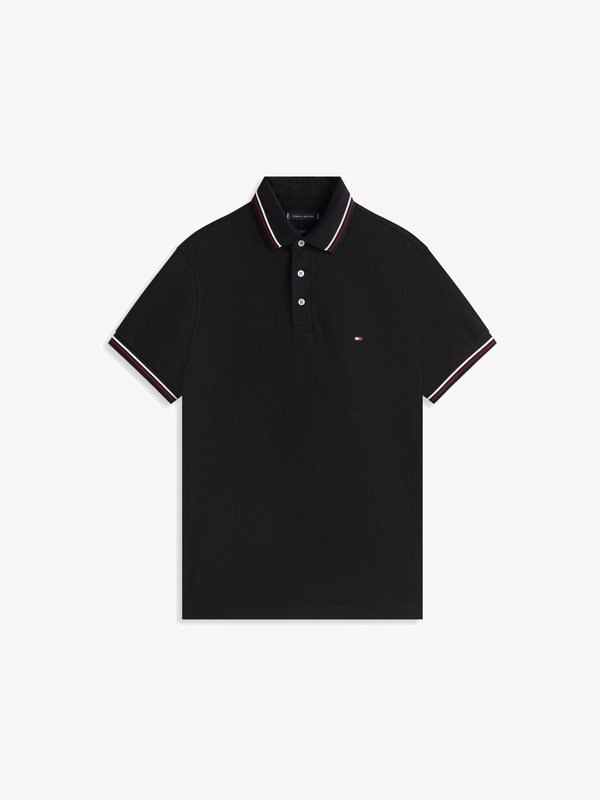 Tommy Hilfiger TIPPED SLIM FIT  - Polo shirt - black