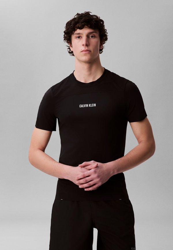 Calvin Klein BASELAYER TEE - CK SPORT - Print T-shirt - black