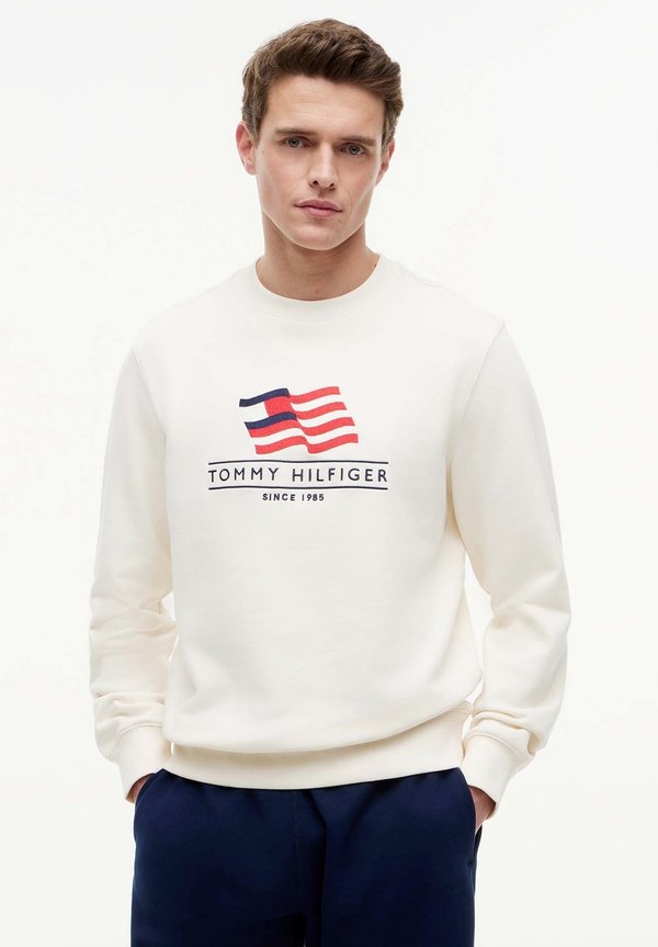 Tommy Hilfiger RWB MAIN FLAG TERRY - Sweatshirt - ivory petal