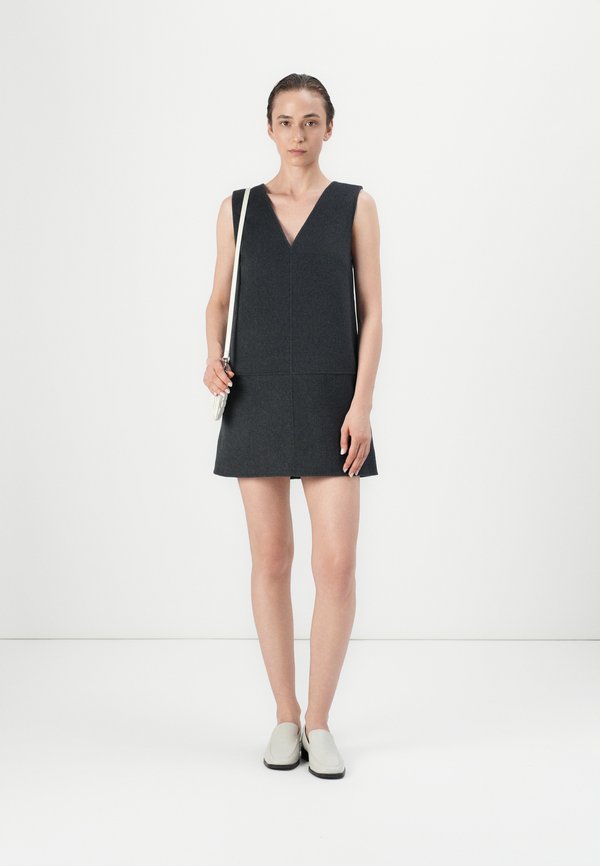 Calvin Klein DOUBLEFACE V NECK MINI SHIFT