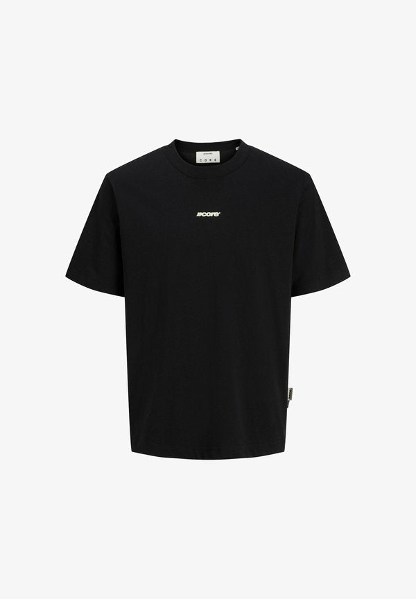 Jack & Jones JCOCLUB BACK SCRIPT TEE SS CREW NECK SN - Print T-shirt - black