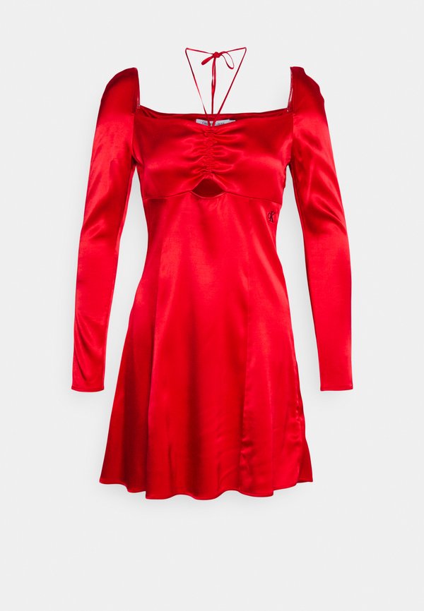 Calvin Klein Jeans CUT OUT RUCHED DETAILING DRESS