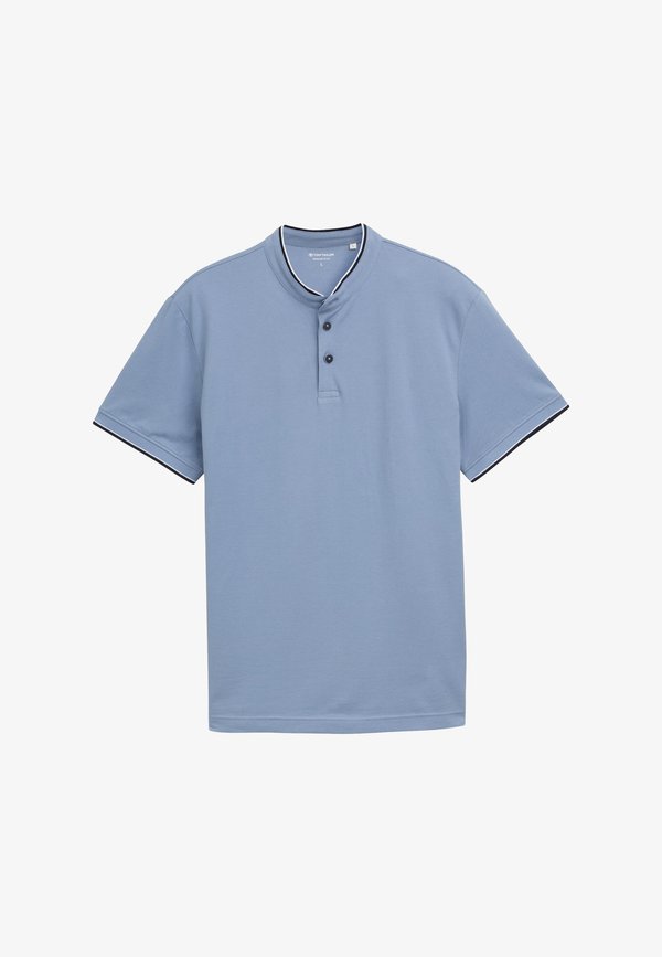 TOM TAILOR MIT STEHKRAGEN - Basic T-shirt - blau