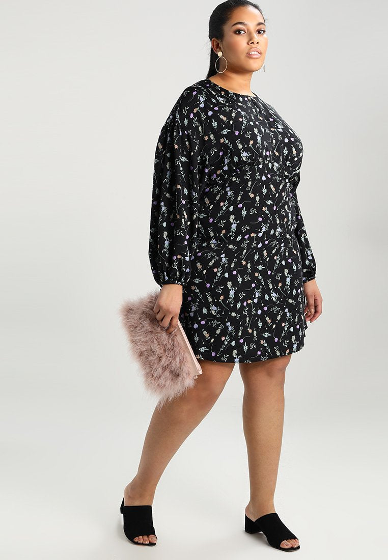 Second Script Curve FULL SLEEVE FLIPPY DRESS