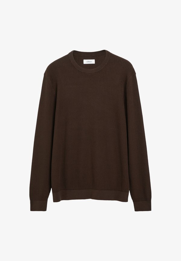 s.Oliver STRICKPULLOVER - Jumper - dunkelbraun